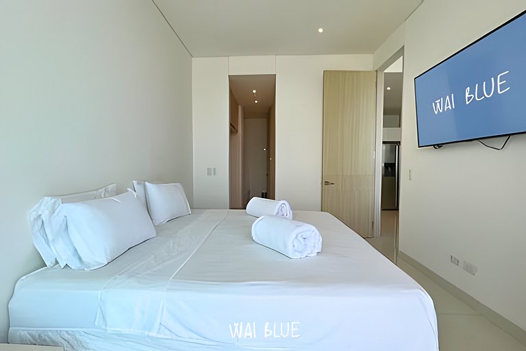 Apto/Beachfront/Vista Mar/Piscinas. TTO03 WaiBlue
