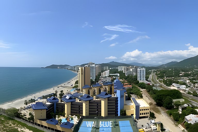 Apto/Beachfront/Vista Mar/Piscinas. TTO03 WaiBlue