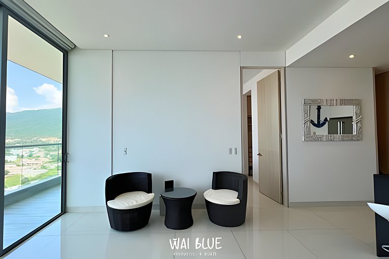 Apto/Beachfront/Vista Mar/Piscinas. TTO03 WaiBlue