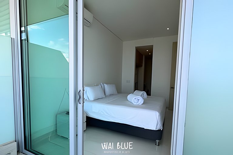 Apto/Beachfront/Vista Mar/Piscinas. TTO03 WaiBlue