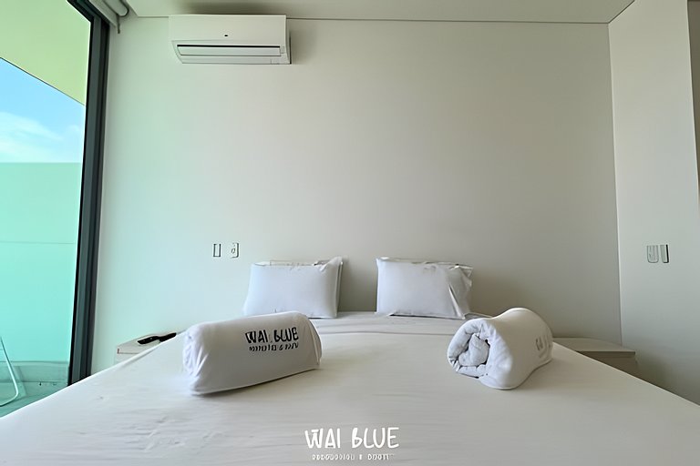Apto/Beachfront/Vista Mar/Piscinas. TTO03 WaiBlue