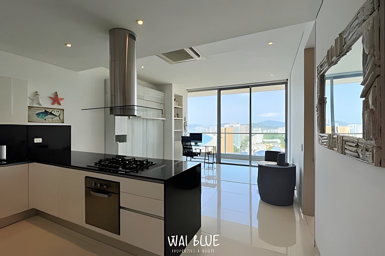 Apto/Beachfront/Vista Mar/Piscinas. TTO03 WaiBlue