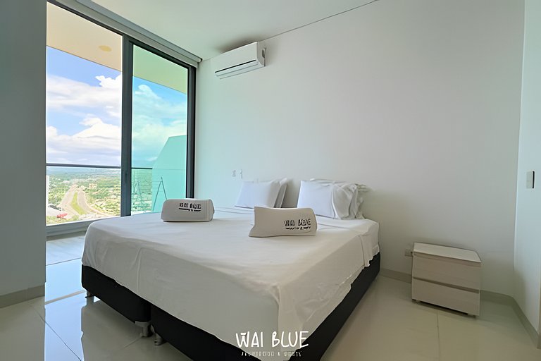 Apto/Beachfront/Vista Mar/Piscinas. TTO03 WaiBlue