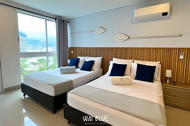 Apto Deluxe/Piscinas/Acceso a Playa. RMG32 WaiBlue