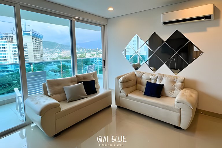 Apto Deluxe/Piscinas/Acceso a Playa. RMG32 WaiBlue