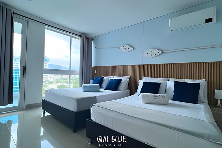 Apto Deluxe/Piscinas/Acceso a Playa. RMG32 WaiBlue