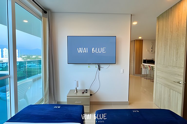 Apto Deluxe/Piscinas/Acceso a Playa. RMG32 WaiBlue