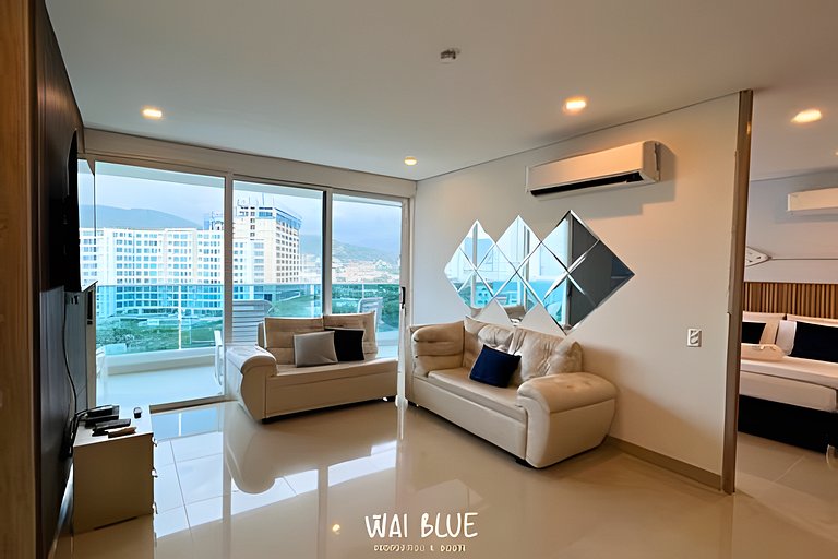 Apto Deluxe/Piscinas/Acceso a Playa. RMG32 WaiBlue