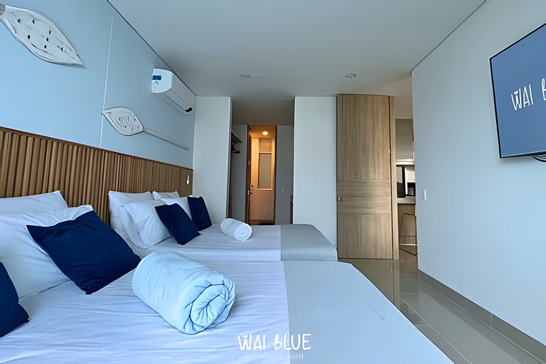 Apto Deluxe/Piscinas/Acceso a Playa. RMG32 WaiBlue