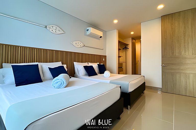 Apto Deluxe/Piscinas/Acceso a Playa. RMG32 WaiBlue