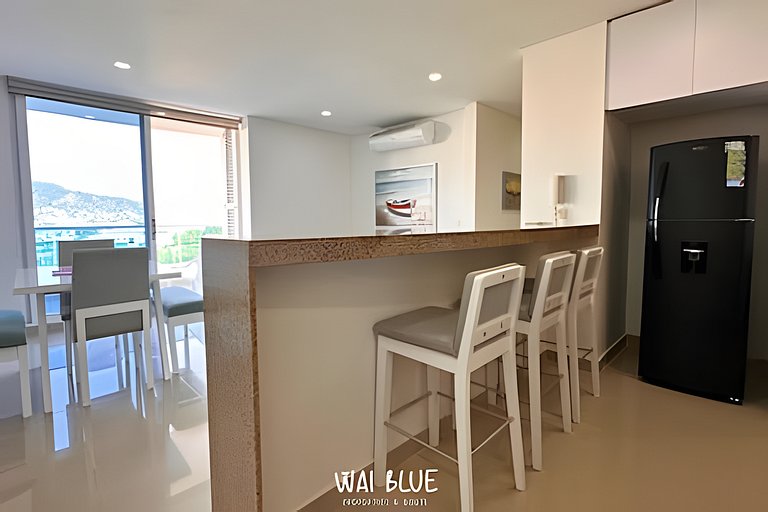 Apt Luxury/Balcón/Piscina/Playa. RDME10 WaiBlue