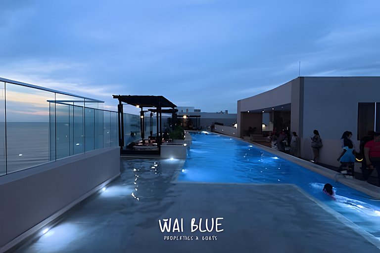 Apt Luxury/Balcón/Piscina/Playa. RDME10 WaiBlue