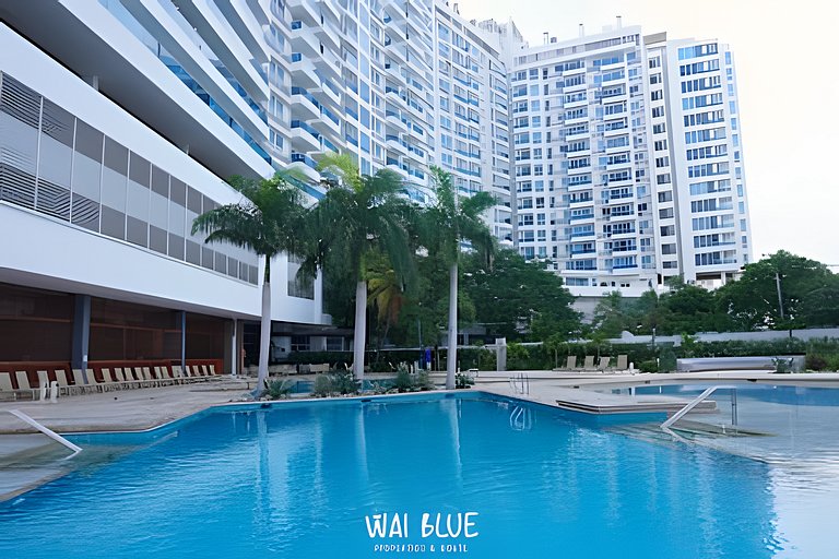 Apt Luxury/Balcón/Piscina/Playa. RDME10 WaiBlue