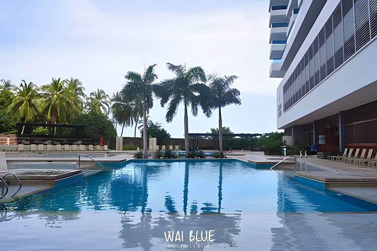 Apt Luxury/Balcón/Piscina/Playa. RDME10 WaiBlue