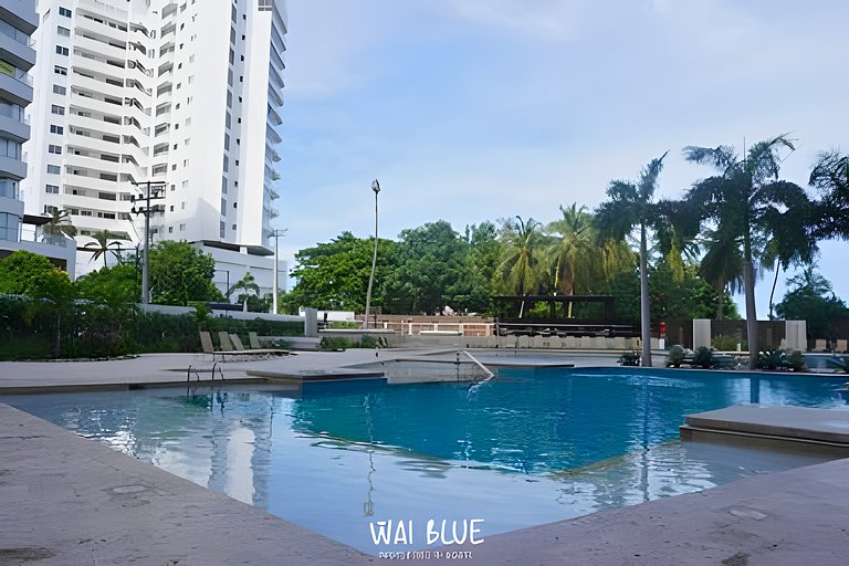 Apt Luxury/Balcón/Piscina/Playa. RDME10 WaiBlue