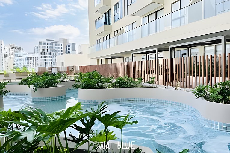 Wai Blue/Apartamento con piscina/Reserva del mar 2