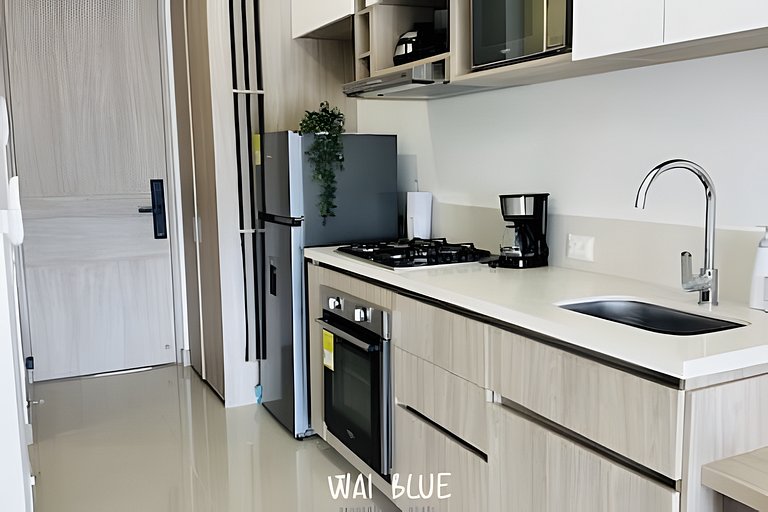 Wai Blue/Apartamento con piscina/Reserva del mar 2