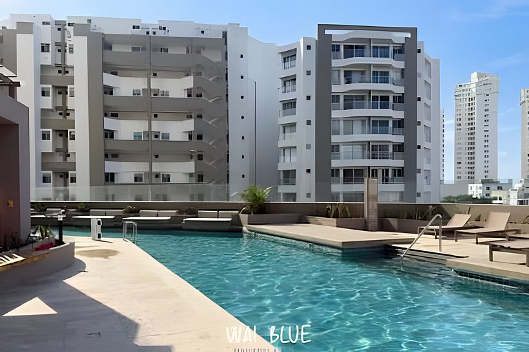 Wai Blue/Apartamento con piscina/Reserva del mar 2