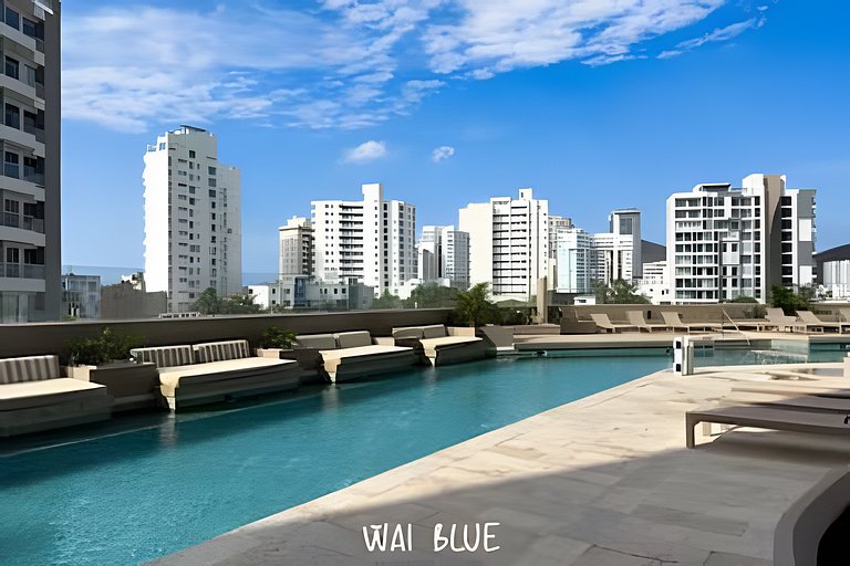 Wai Blue/Apartamento con piscina/Reserva del mar 2