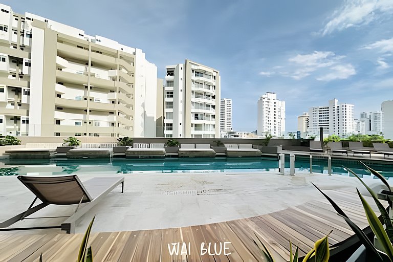 Wai Blue/Apartamento con piscina/Reserva del mar 2
