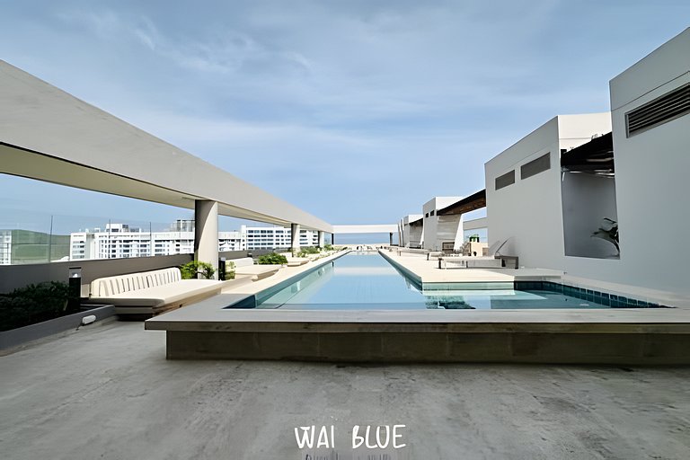 Wai Blue/Apartamento con piscina/Reserva del mar 2