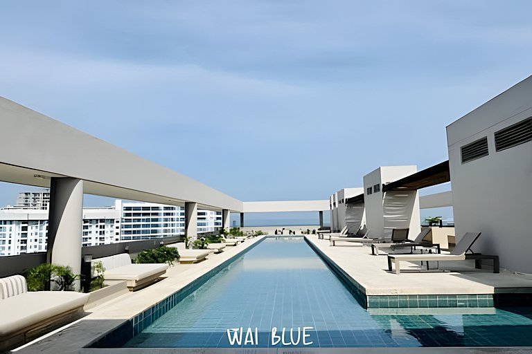 Wai Blue/Apartamento con piscina/Reserva del mar 2